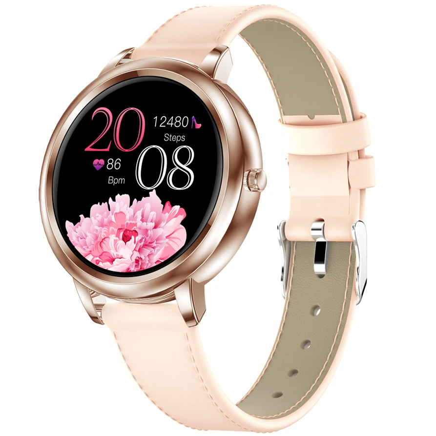 Women's stainless steel mesh belt belt waterproof smart watch heart rate meter pedometer blood pressure health bracelet Android