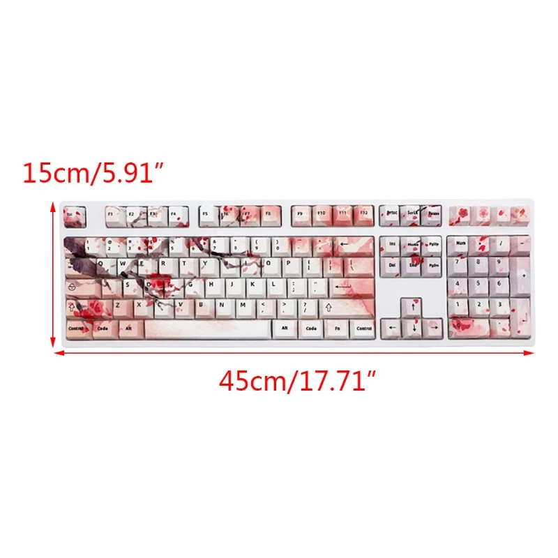 

Mechanical Keyboard Keycaps Pattern OEM Profile 108 Keys Dye Sub KeyCaps Compatible with Cherry MX GK61 64 84 96
