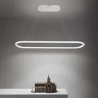 Светодиодная Современная Минималистичная люстра, лампа для ресторана, нордические дизайнерские круглые светильники, белыйчерныйзолотой подвесной светильник для гостиной
