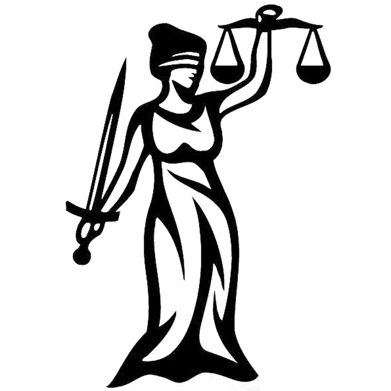

10.2cm*14.7cm Law Statue Of Justice Vinyl Car Styling Decals Stickers