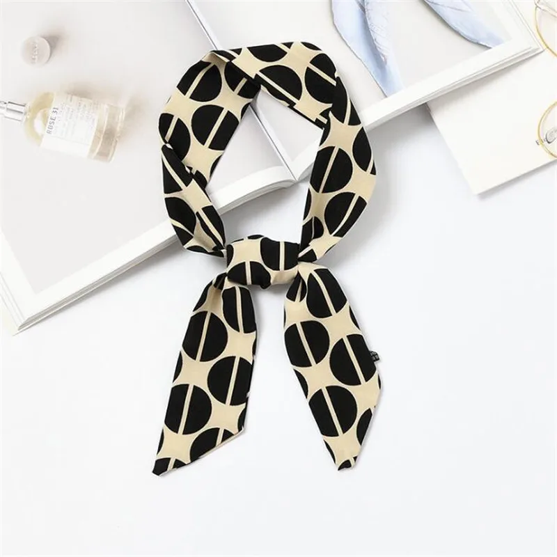 

New Mid-length Scarf Scarves Women Hair Ties Spring Autumn And Summer Korea Joker Wrist Ribbon Long Bag Belt Headband Hair Scarf