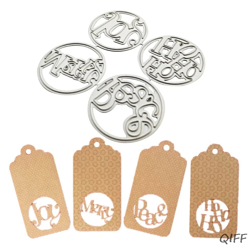 Merry Happy Joy металлические режущие штампы Трафаретный Скрапбукинг DIY штамп для