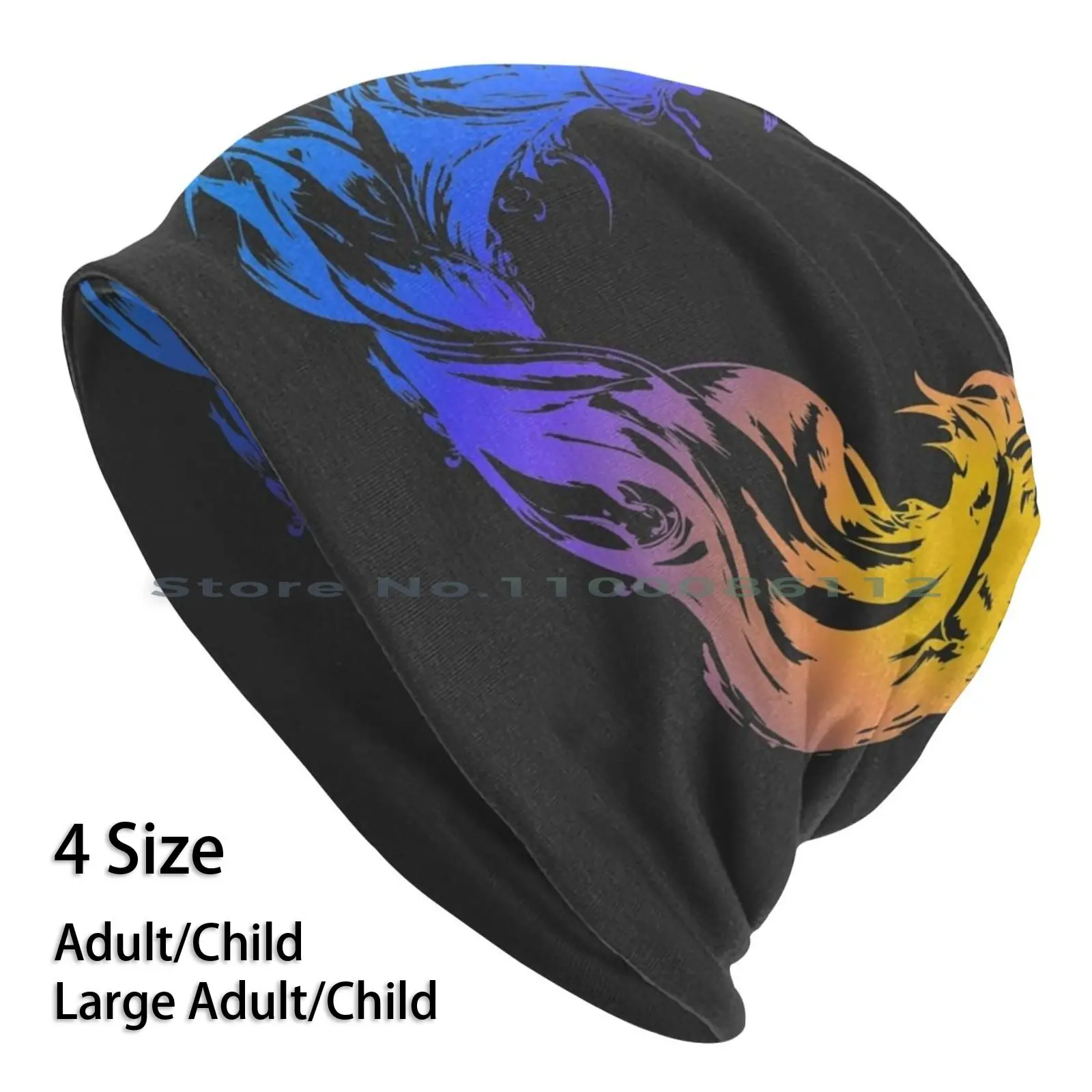 

Final Fantasy X Artwork Beanies Knit Hat Square Enix Logo Playstation Video Games Gaming Official Box Cover Yoshitaka Amano