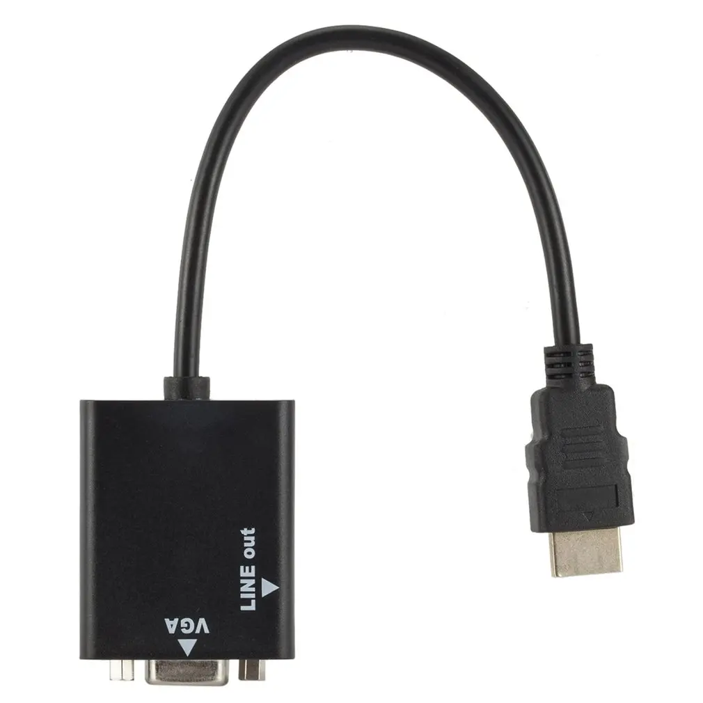 VGA штекер HDMI выход 1080P Full HD с Аудио ТВ AV Видео кабель портативный конвертер адаптер