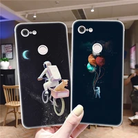 astronaut spaceship coque for google pixel 5 4 4a 3 3a 2 xl soft tpu silicone back phone cases for pixel 4xl 5 xl 3xl 2xl cover