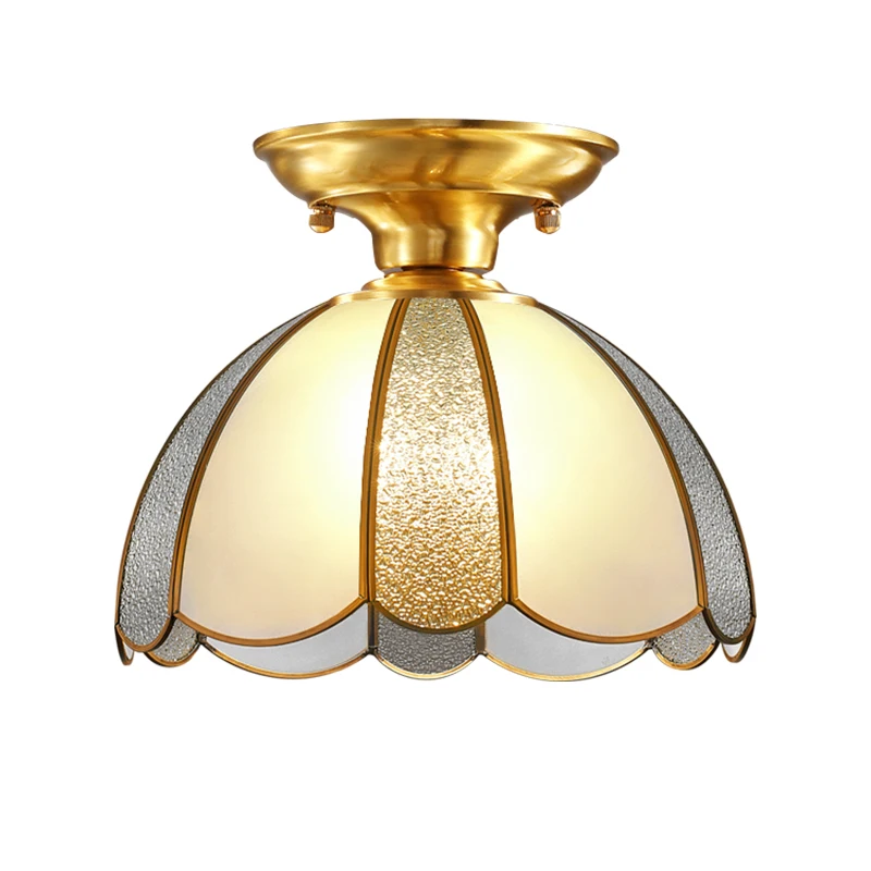 Американский Скандинавский медный светодиодный потолочный светильник для