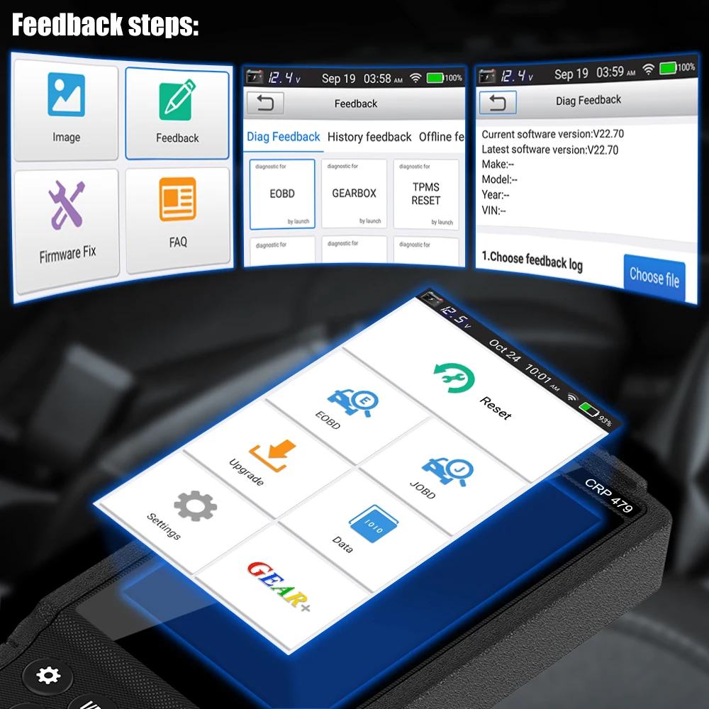 LAUNCH CRP479 Wifi OBD2 Инструменты ABS DPF IMMO сброс масла OBD 2 Автомобильный сканер Launch