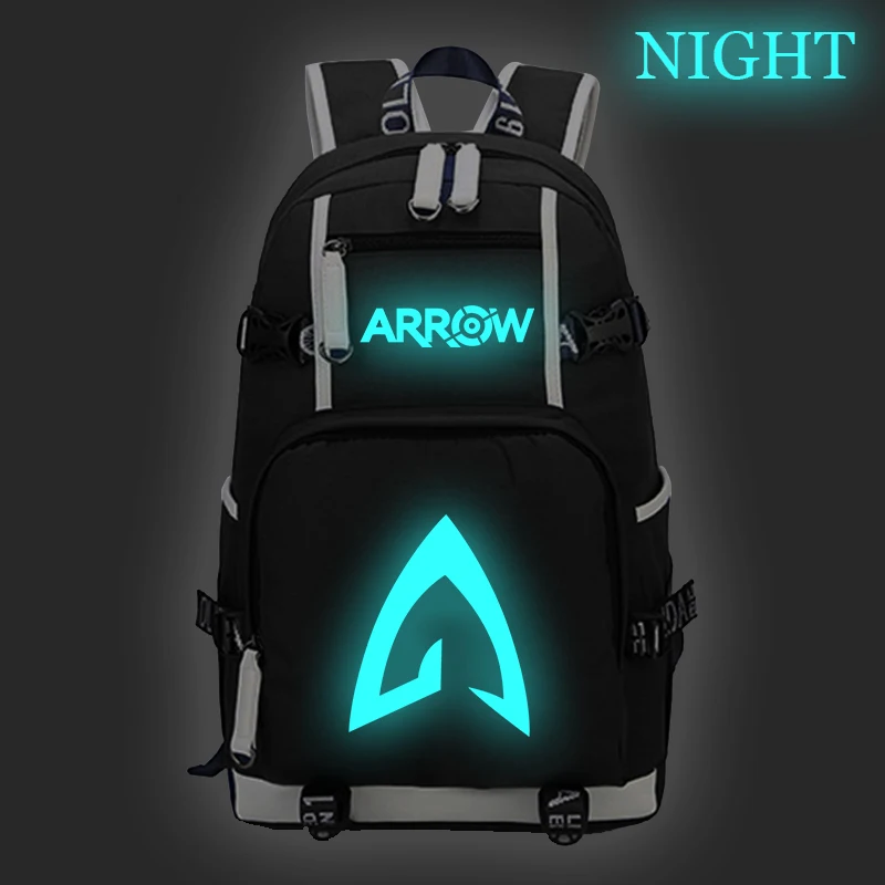 Супергерой Светящийся рюкзак со стрелкой для подростков мальчиков и девочек