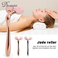 3d face massage roller rose quartz face massager face lift thin wrinkles remove jade roller for face slimming face massage tool