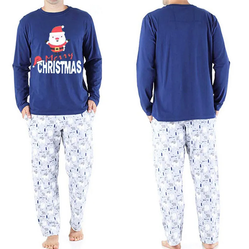 

2020 Autumn Christmas long sleeve family three-mouth casual Parent-Child set English letters pajamas Christmas hot pajamas