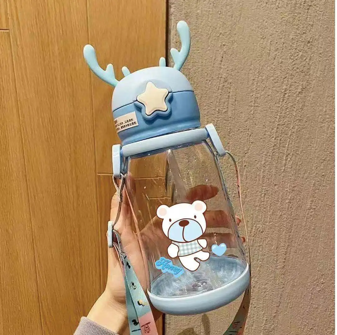 

Kitchen Accessories Children's Water Cup Kindergarten Primary School Children's Anti Falling Cup Lovely Girl Student Antler