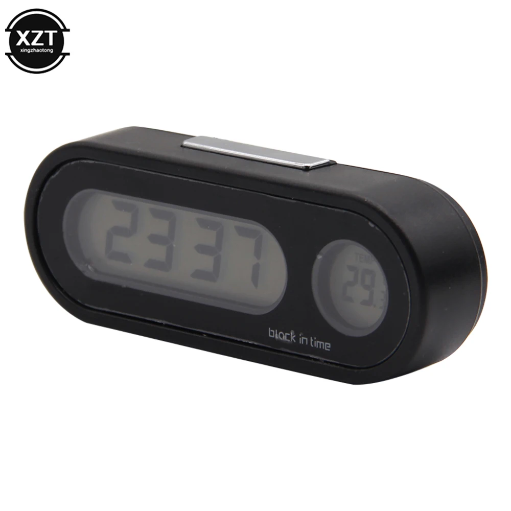 Автомобильные цифровые мини часы автомобильные термометр гигрометр