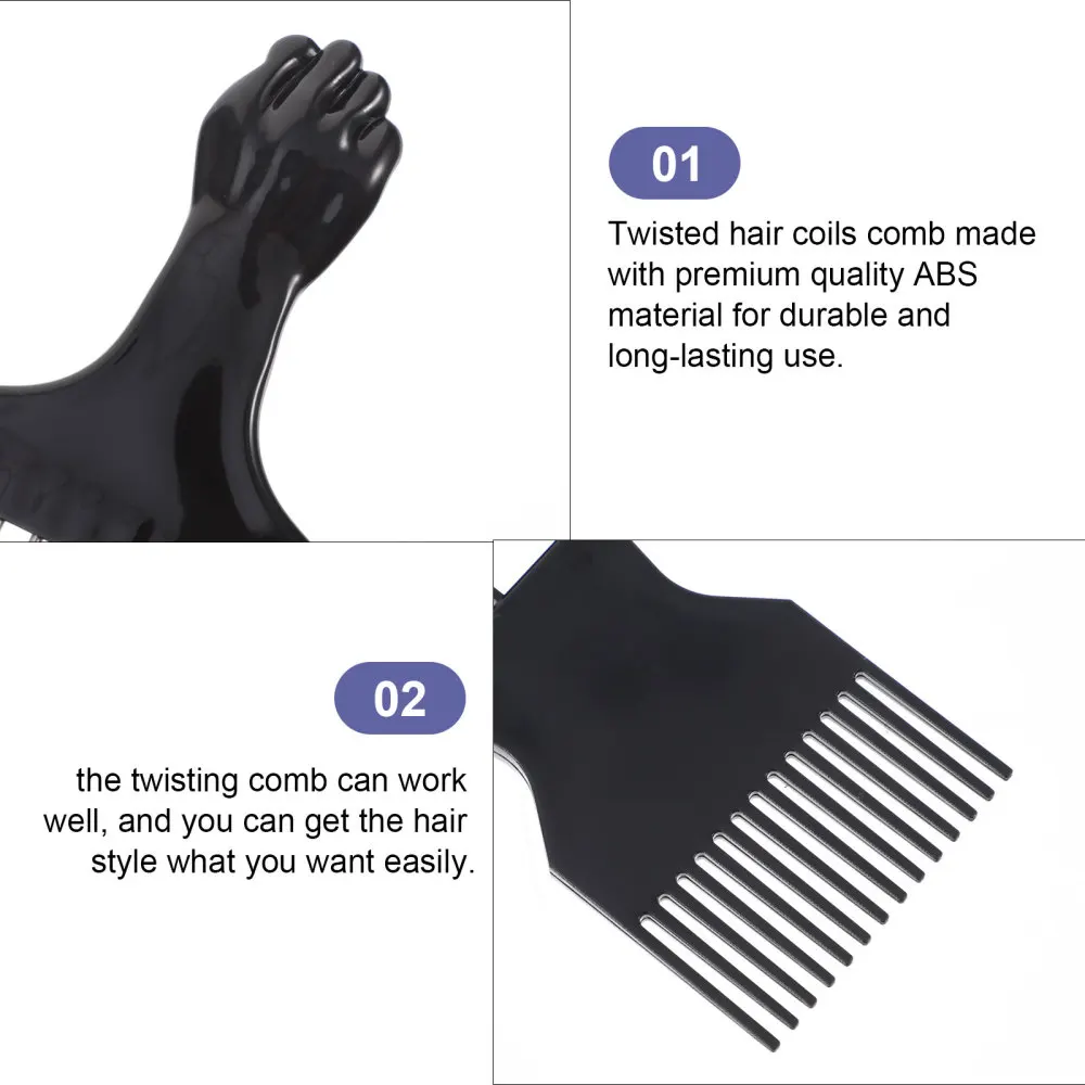 

2Pcs Double-ended Twisted Comb Hair Styling Supplies Hair Combs Set