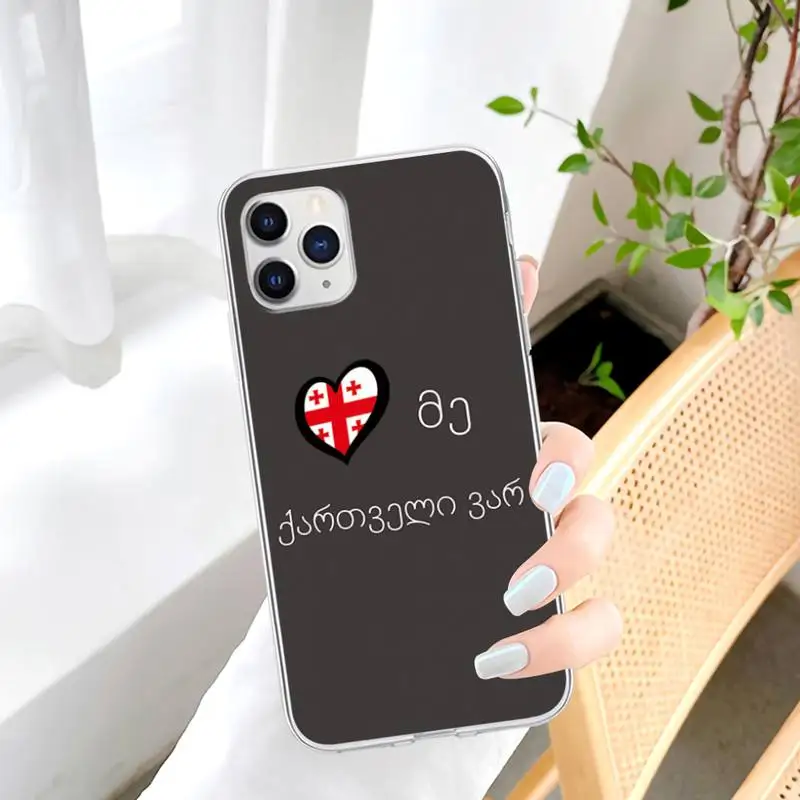 

Georgia Flag Transparent Cell Phone Case Cover For Huawei P20 P40 Lite P30 Pro P Smart 2019 Honor 10 10i 20 Lite