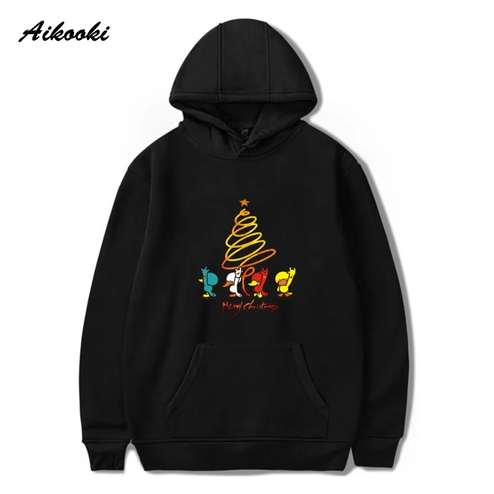 Merry Christmas Hoodies Men Women Autumn New Cute Girl's Hoodie Western Traditional Festival Cartoon Warm Sweatshirts | Мужская