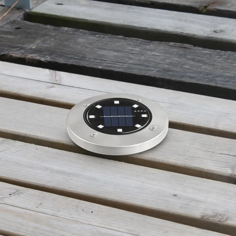 

8LED Color Changing Solar Garden Buried Lamp Wear Resistance and Compression Resistance Waterproof Yard Underground Light