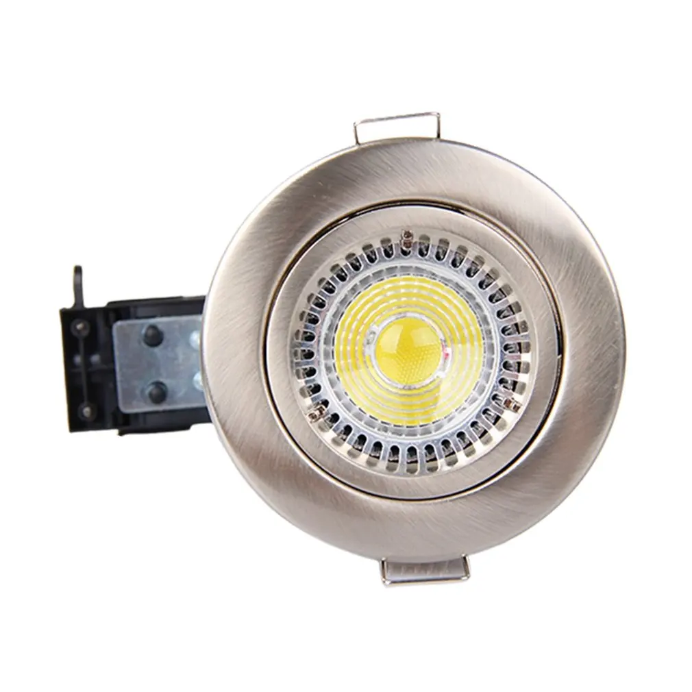 

4 X GU10 огнеупорный встраиваемый светильник сатин хром фиксированный прожектор IP2085x132mm высокое качество огнеупорный светильник подставка