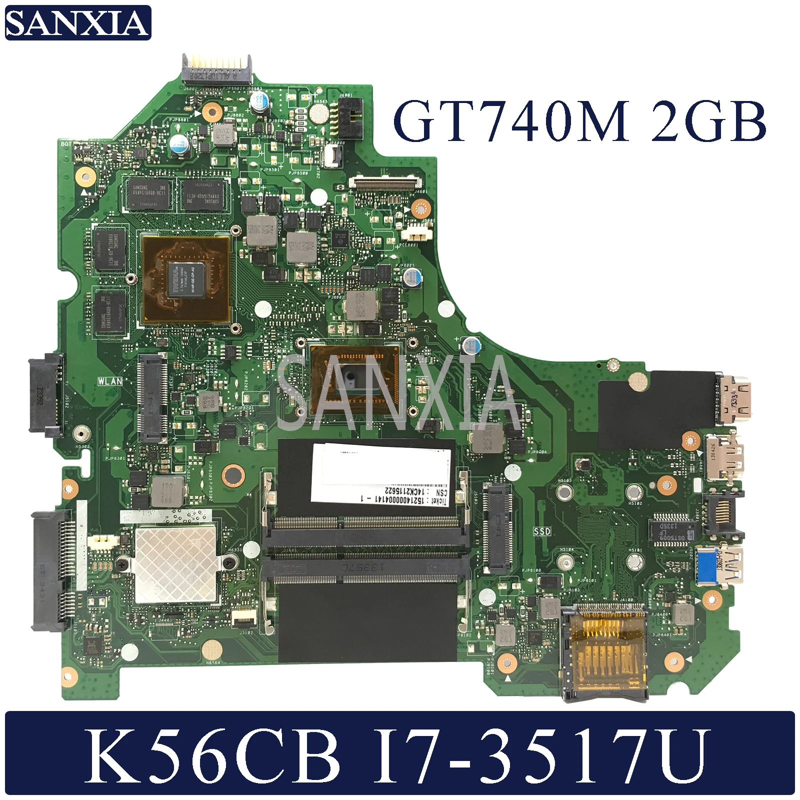 KEFU K56CM материнская плата для ноутбука ASUS K56CB K56C S550CB S550CM оригинальная материнская плата I7-3537U/3517U GT740M