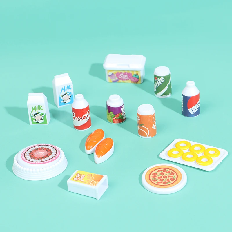 

New Miniature Dollhouse Supermarket Food Snacks Ice Cream, Wink Drink For Blyth Barbies Ob11 Bjd Doll Decor Accessories