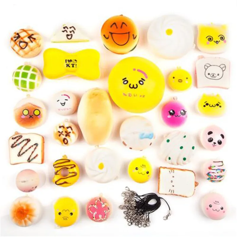 

Lot 10/20/30 PCS Squishy Slow Rise Mini Soft Random Squishy Squishies Toy Cake Bread Squeezing Pressure Relief Toy