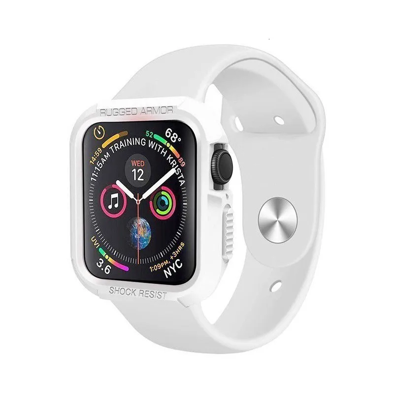 Прочный армированный резиновый чехол для Apple Watch 4, 3, 2, 1, 40 мм, 44 мм, защитный термополиуретановый защитный чехол для Iwatch 42 мм