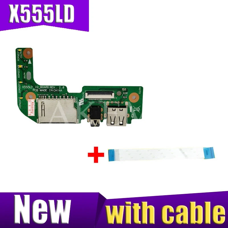 

New Original with cable For ASUS X555 X555L X555LD X555LD_IO USB AUDIO CARD READER BOARD REV:2.0 MB 100% Tested Fast Ship