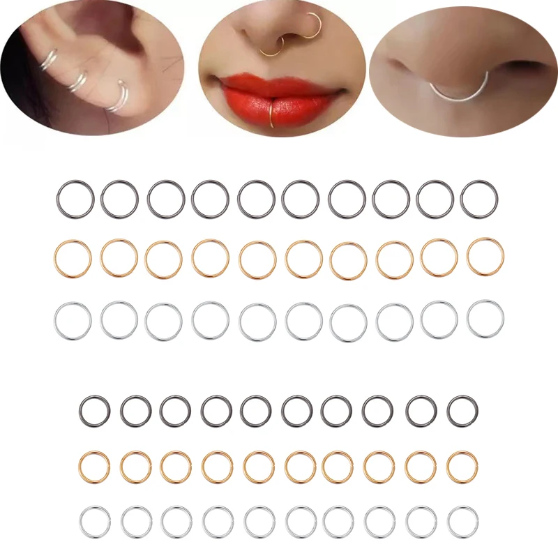 Кольцо для пирсинга носа кольцо губ перегородки пирсинг ручной работы
