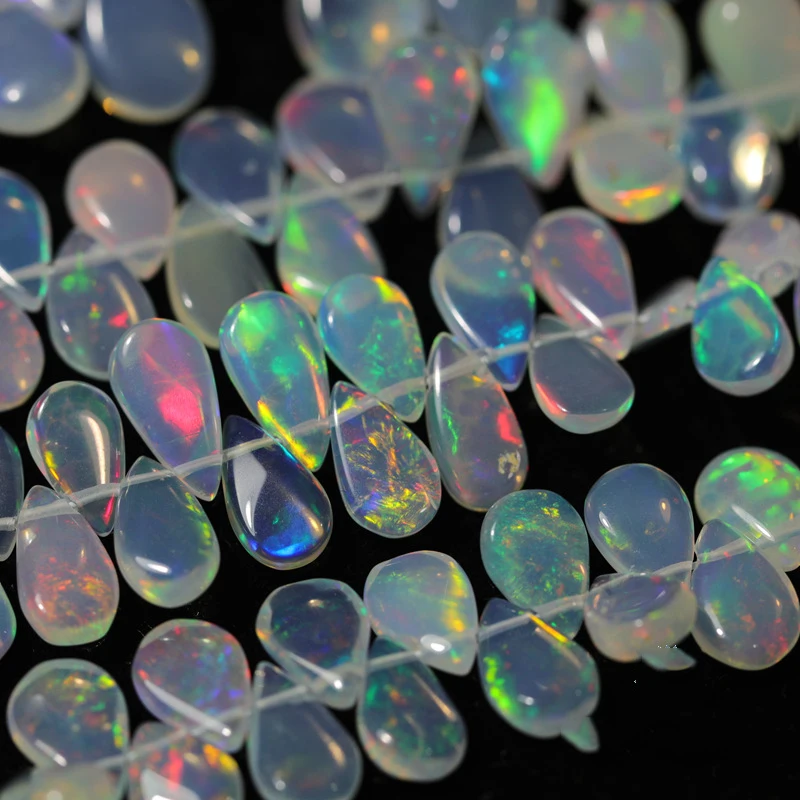 1 шт. натуральные опаловые глянцевые полуфабрикаты в форме груши для