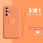 Чехол с кольцом-подставкой для Huawei P40 Lite, Nova 5, 5i Pro, 5T, 6, 4G, 5G, 7i, 8 SE, Honor 20, 20S, 30, 30s, Mate 40, силиконовый