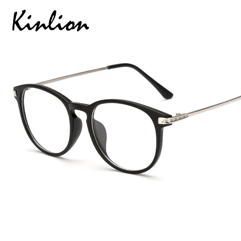 Kinlion винтажные круглые металлические оправы для очков женщин Ретро мужские Uv400