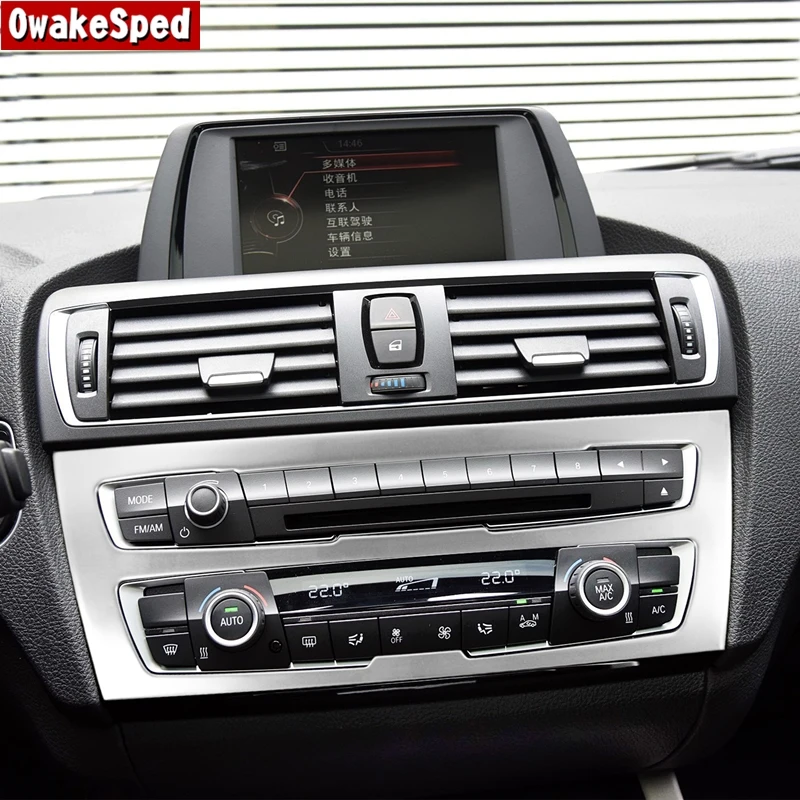 

Car Styling Console Central CD Panel Frame Decoration Cover Trim Sticker For BMW 1 Series F20 2012-2016 Interior Accessories