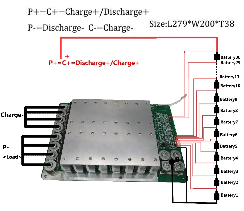 

high quality PCM 48V 16s 100a bms 18650 battery protection circuit board