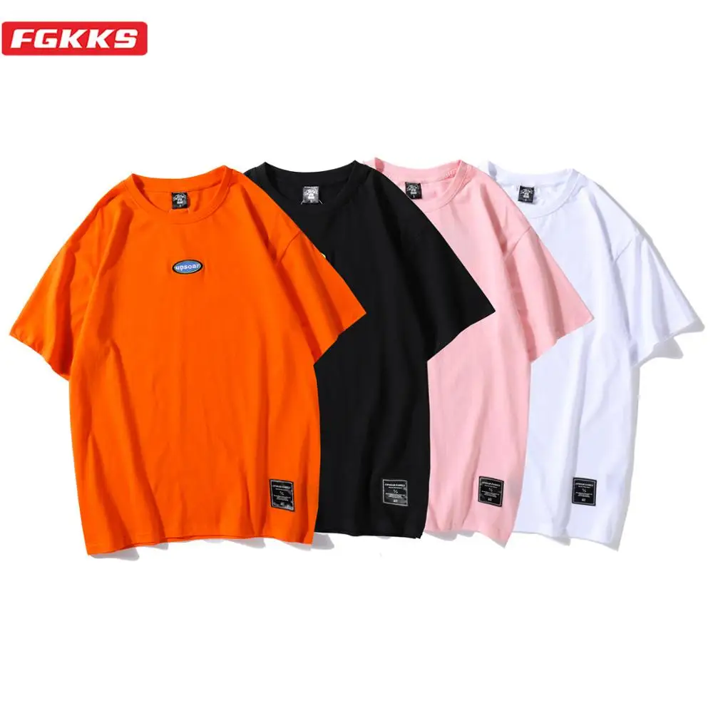 

FGKKS Summer New Men Casual T-Shirts Trendy Brand Men High Street Tee Shirt Tops Fashion Letter Print Casual T Shirt Male