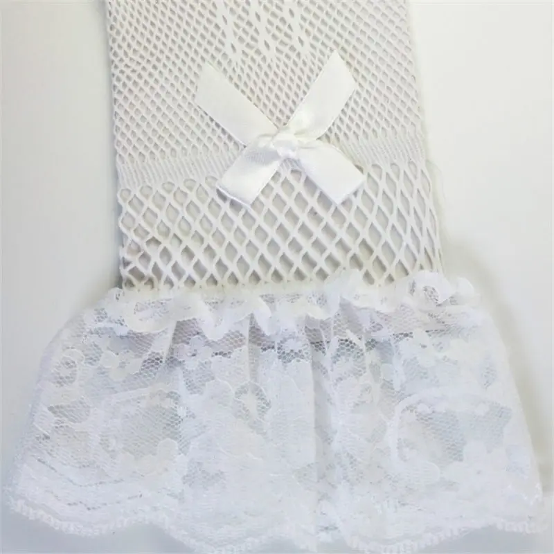 1 пара Детские сетчатые перчатки с искусственным жемчугом|Женские перчатки| |