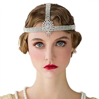 fashion luxury bride bohemian jewelry crystal head chain hair jewelry rhinestone forehead chain bride headband handmade jewelry