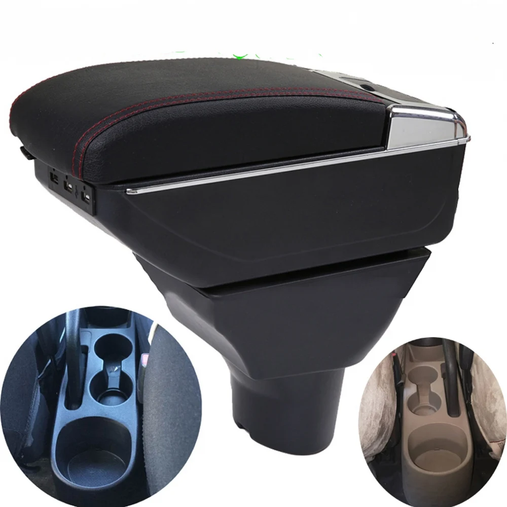 

for Hyundai i20 car armrest leather arm rest usb storage box ABS center console accessories interior parts automobile 2011