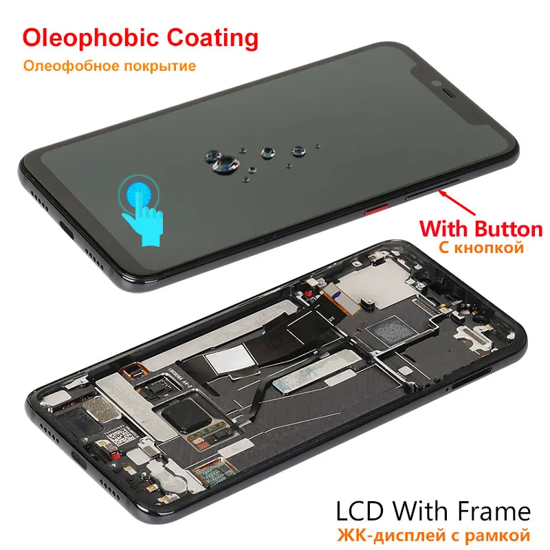Pantalla Original para Xiaomi Mi 8 Pro Mi8 Explorer Edition, reemplazo de pantalla LCD Super Amoled con huella dactilar para Mi 8 Pro M1807E8A-2