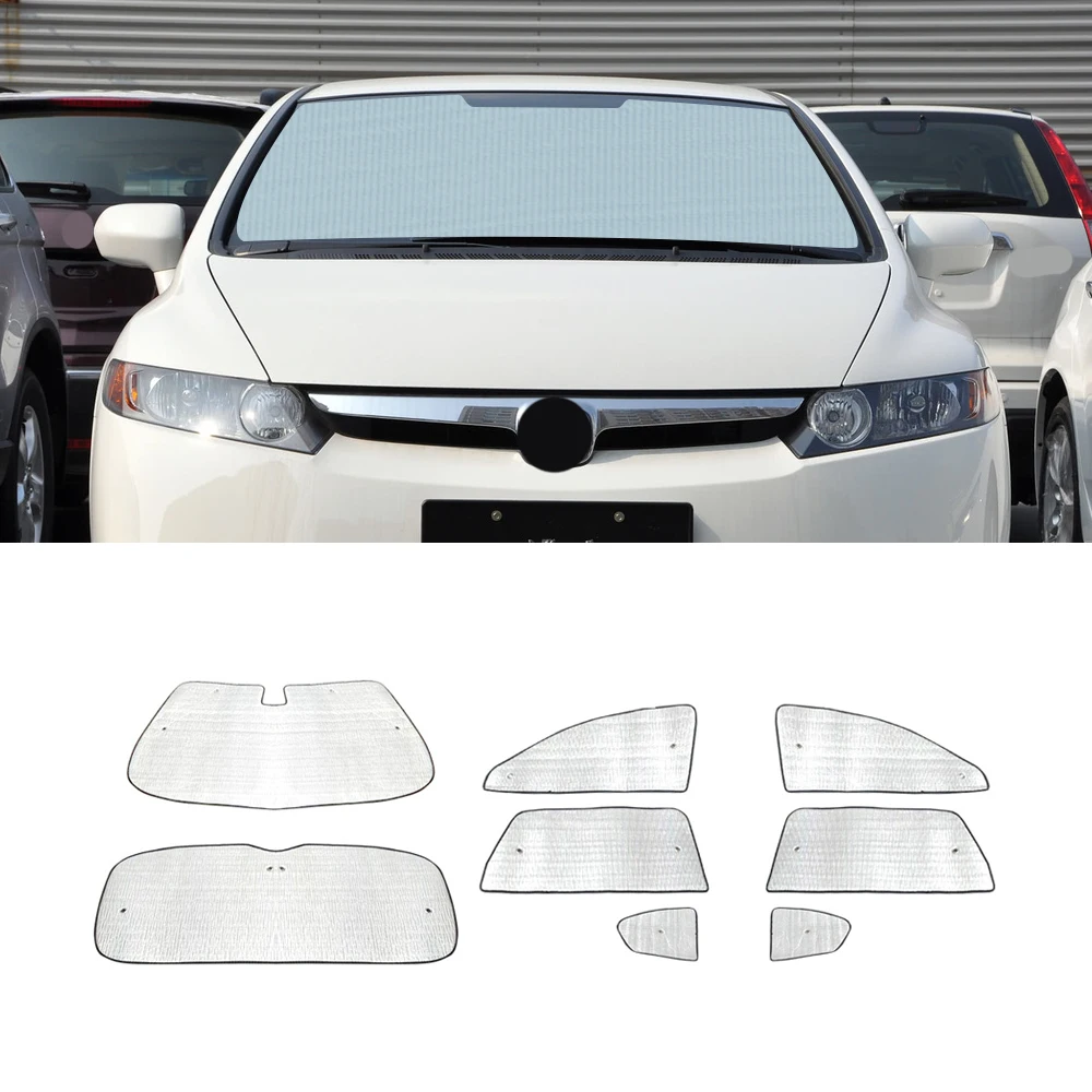 

For Honda Civic 2006-2010 Auto Car Windshield Sunshade UV Shield Block Cover One Set for Front Side Window Interior Accessories