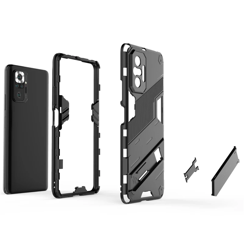 Phone Holder Case For Xiaomi Redmi Note 10 Pro Case Bumper Hard Armor Full Cover For Redmi Note 10 Pro Case For Redmi Note10 Pro