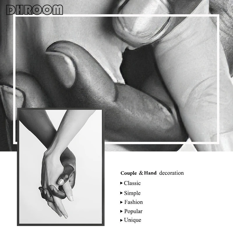 Ручная абстрактная картина на холсте с надписью Hand with для пар милая любовь цитаты