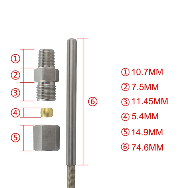 For Exhaust Gas Temperature Sensor Egt K Type Thermocouple Probe Thread | Автомобили и мотоциклы