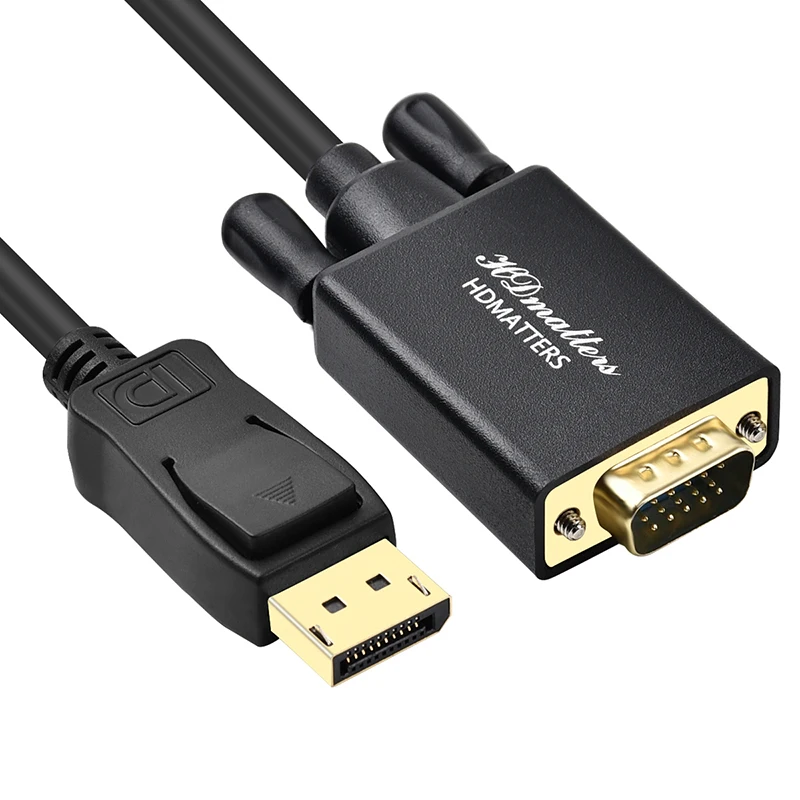 

Displayport to VGA cable 1.8m DP to VGA adapter converter cable DP male to VGA male for HP Dell Asus lenovo PC laptop