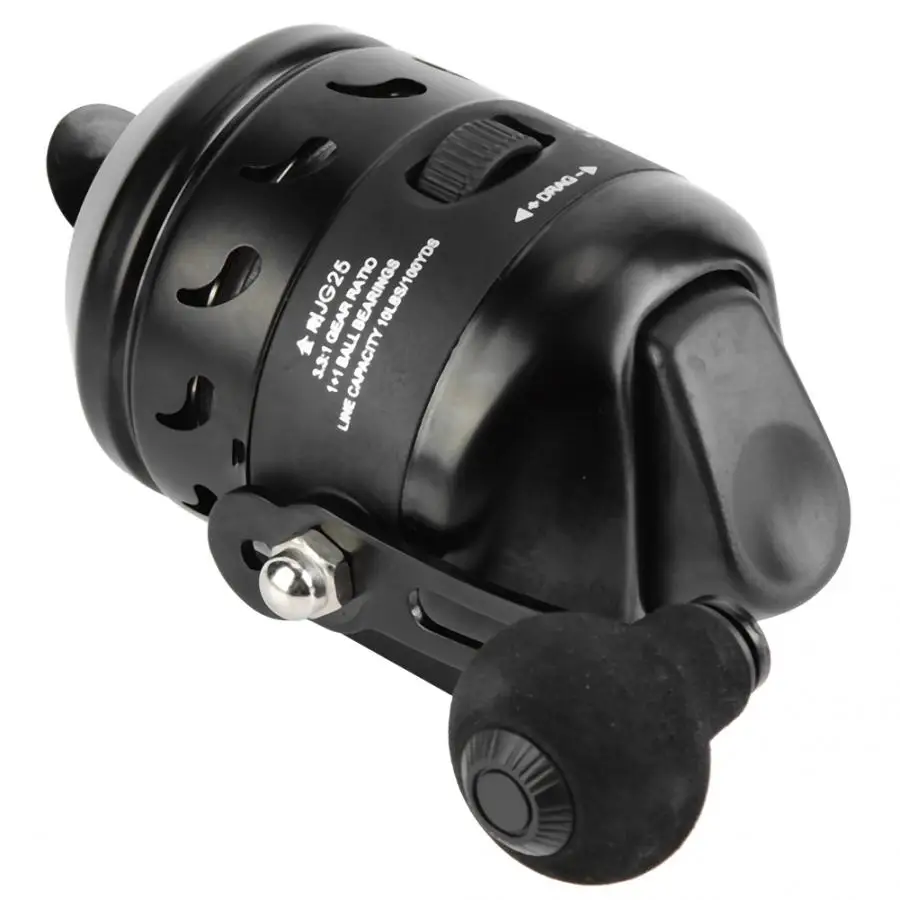 Черная портативная кастинговая Катушка для спиннинга внутренняя леска