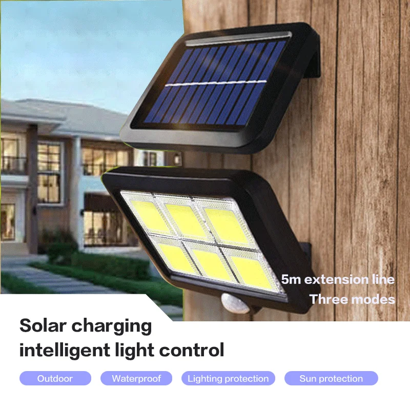 128COB LED Solar Light Outdoor Motion Sensor Rechargeable Solar Wall Lamp Waterproof Emergency Led Light For Street Garden Porch