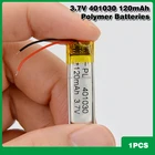 3.7V 120mAh 401030 Lithium Polymer Li-Po li ion Rechargeable Battery For MP3 MP4 MP5 GPS DVD tablet Bluetooth camera Lipo cell
