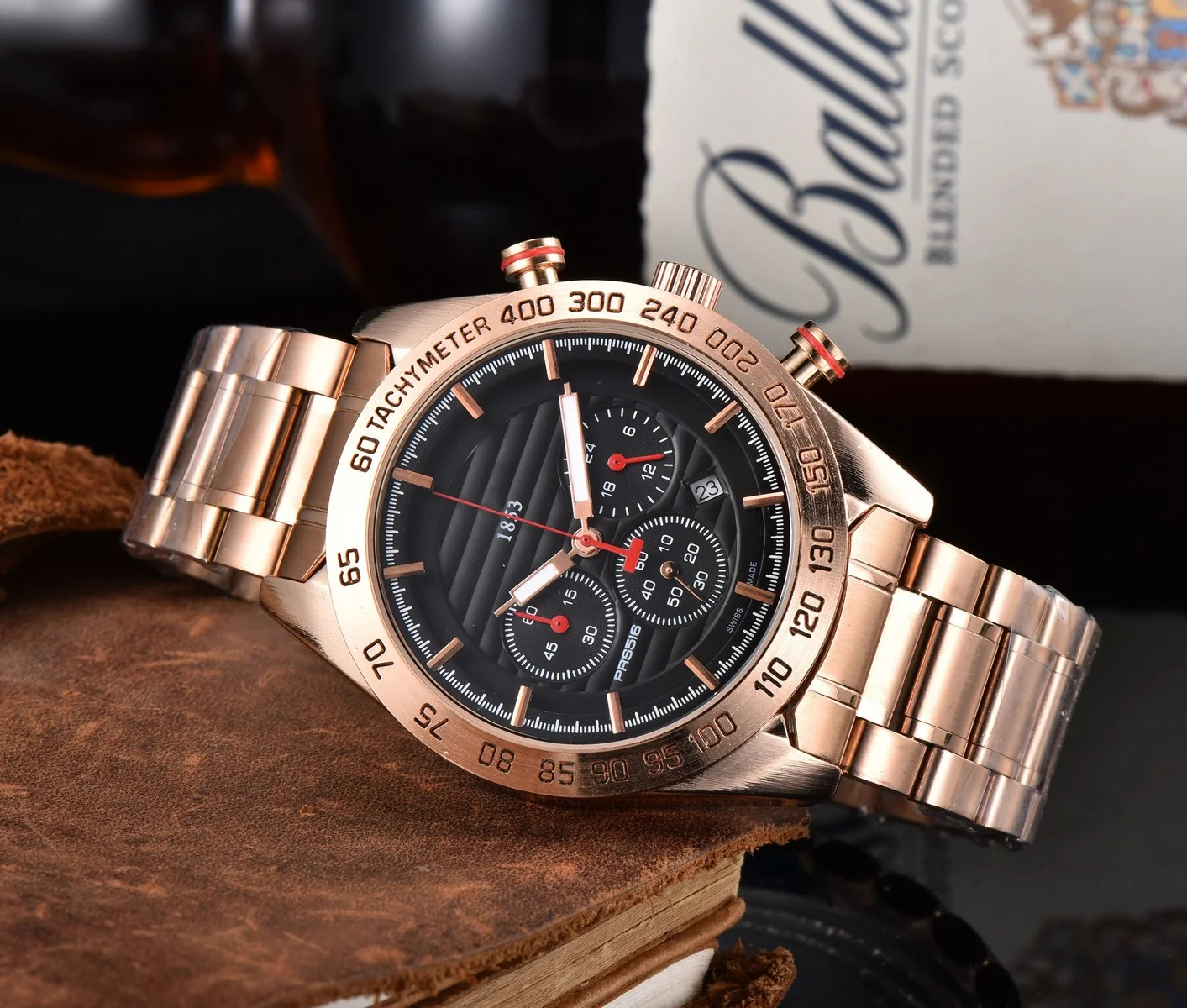 Для мужчин часы от топ бренда из искусственной кожи Спорт Кварцевые подходит для