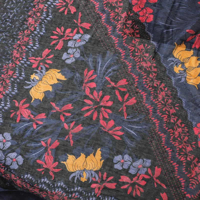 

2020 Luxury Brand New Style Cotton Linen Shawl Winter Scarf Women Versatile Silk Scarves-Style Headscarf Printed blanket scarf