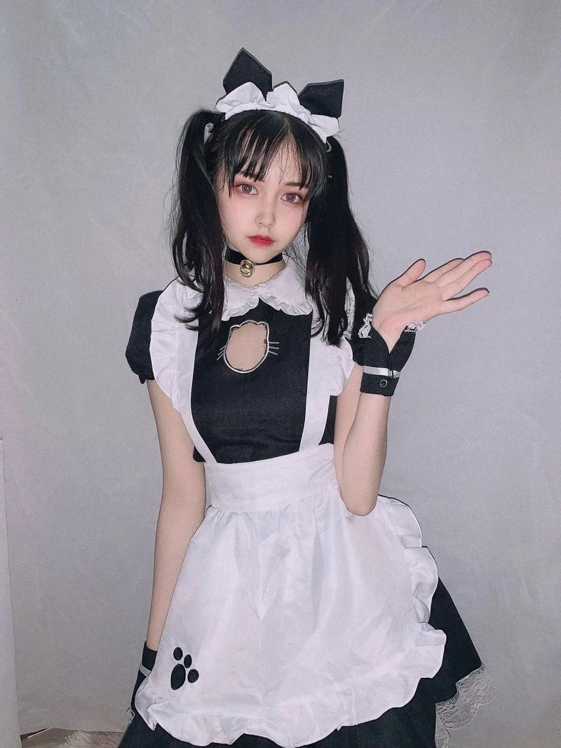 

Sexy Lolita Skirt Arpon Maid Lace Mini Dress Cute Kitty Bust Open Dress Halloween Costume Girls Outfit Maid Costume For Women
