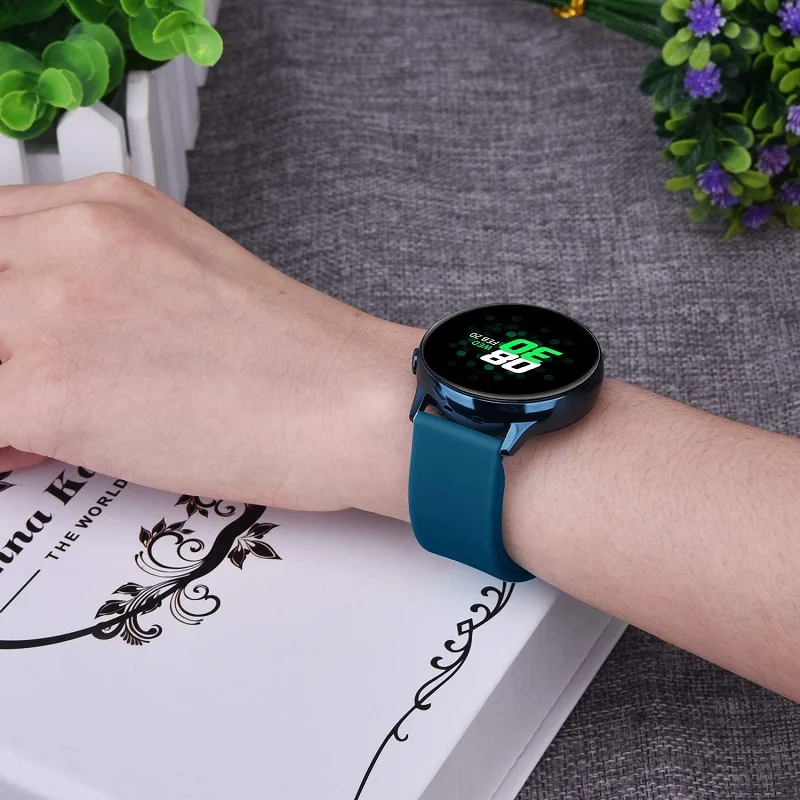 strap For Samsung Active 2 42mm 40MM/Gear S3 frontier Huawei GT 2/pro Silicone 20mm 22mm bracelet Galaxy watch 3/4 Classic band