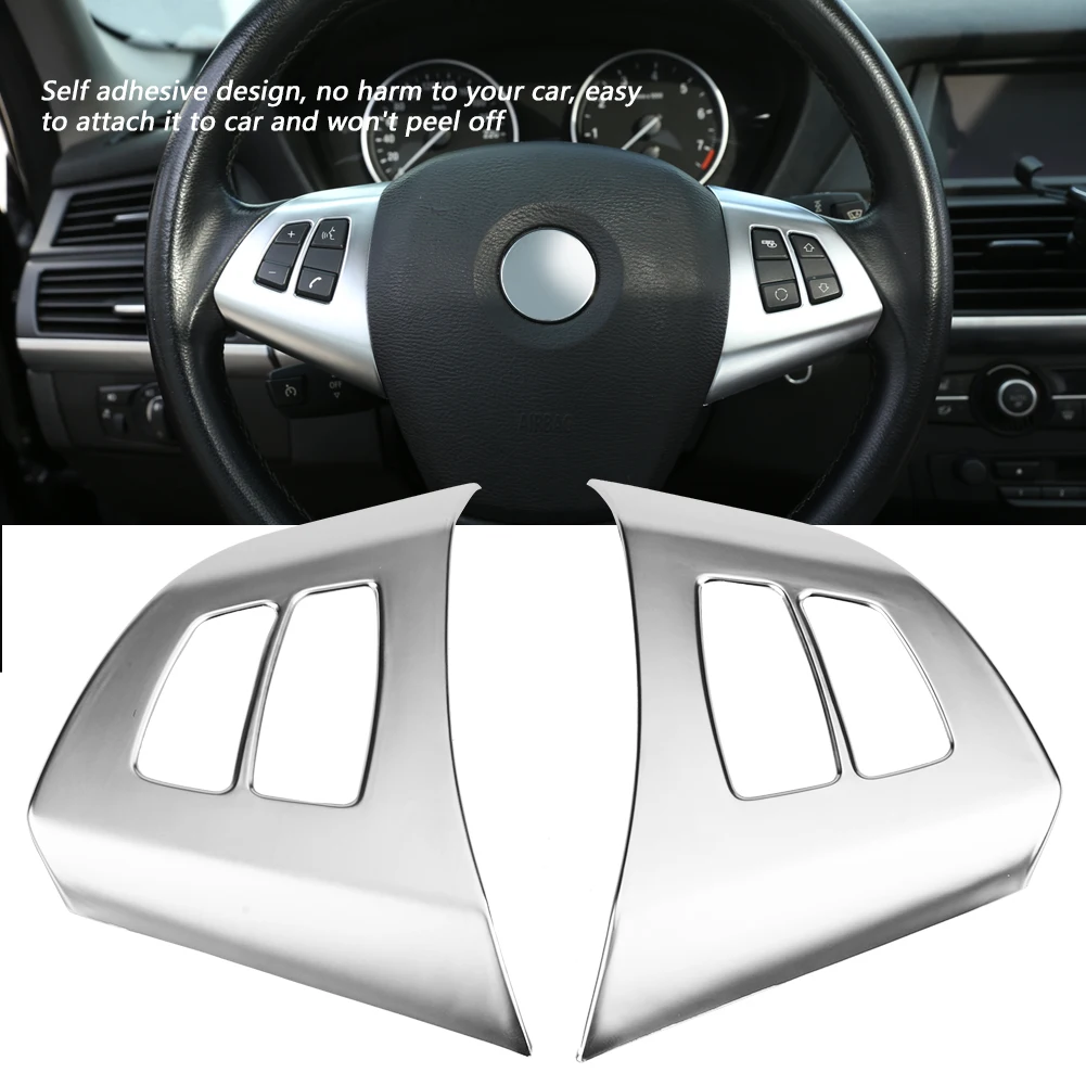 

2 шт., хромированные кнопки на руль BMW X5 E70 2008-2013